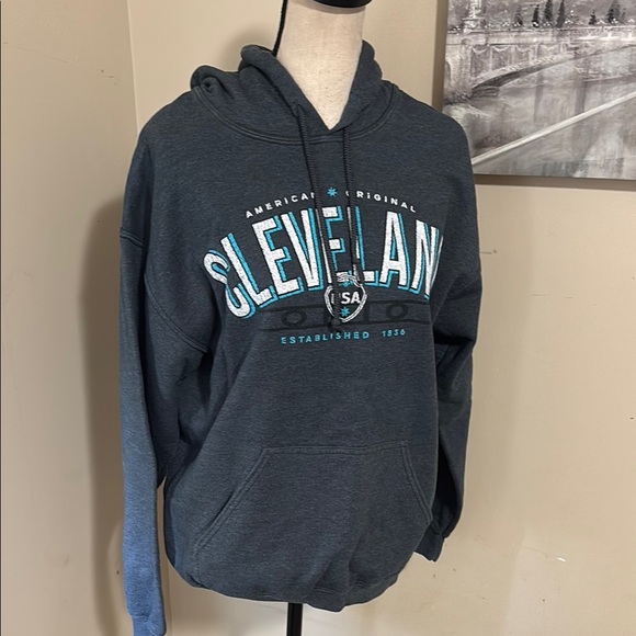 Cleveland Sweatshirt Pullover Hoodie with Kangaroo Pockets - Picture 1 of 5
